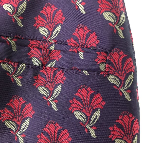 CLUB MONACO Brocade Jacquard Cropped Pants 2 - Picture 5 of 10